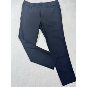 Lululemon ABC Pants Men's 34x29 Black Commission Nylon Stretch 5 Pocket